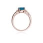 Rosé arany drágaköves gyűrű (W003-585-T1.10-RBD)