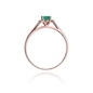 Rosé arany drágaköves gyűrű (W005-585-SZ0.40-RBD)