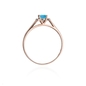 Rosé arany drágaköves gyűrű (W005-585-T0.50-RBD)