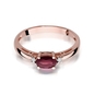 Rosé arany drágaköves gyűrű (W006-585-R0.60-RBD)
